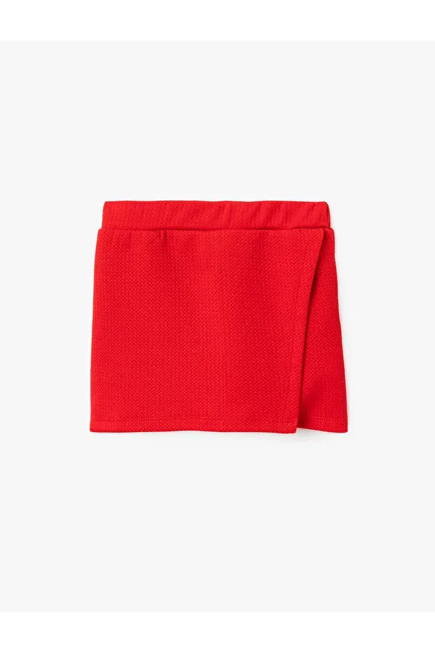 Детские шорты для девочек с эластичным поясом Basics Koton, Red — фото 3