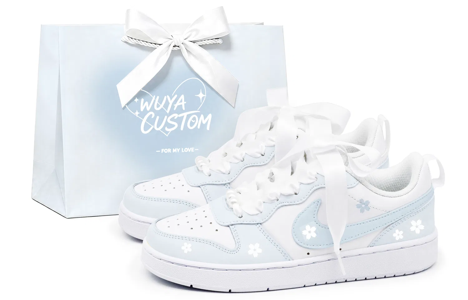 Детские кеды для скейтбординга с низким верхом Court Borough Nike, Blue White