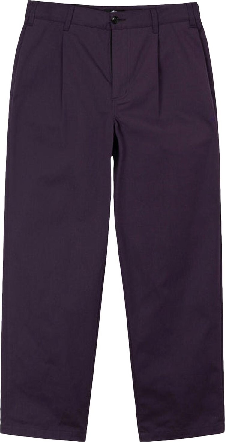 

Брюки Stussy Twill Volume Pleated Trouser 'Grape', фиолетовый