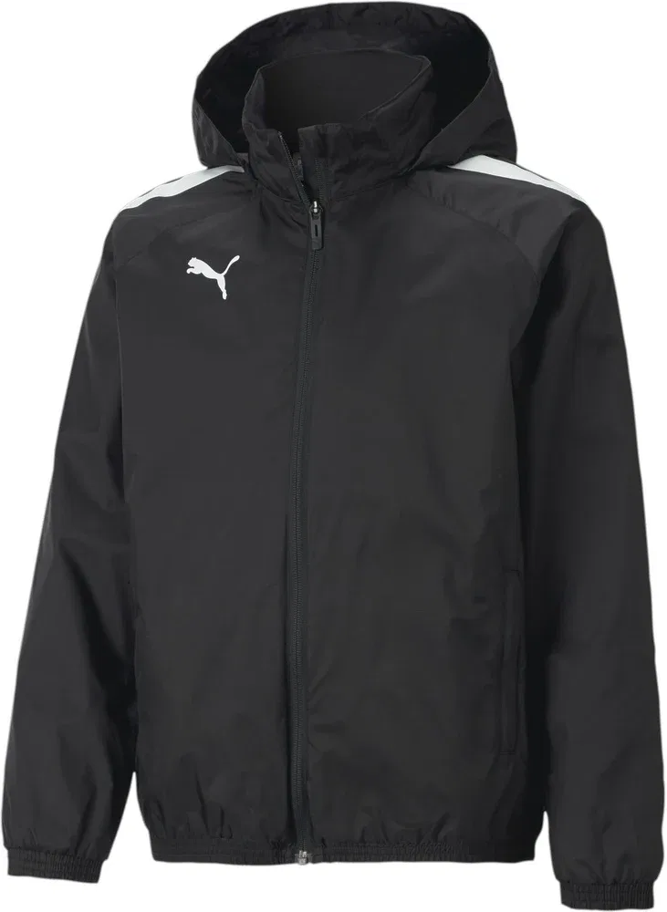 Куртка спортивная утепленная TeamLIGA All Weather Jacket Jr Puma, черный