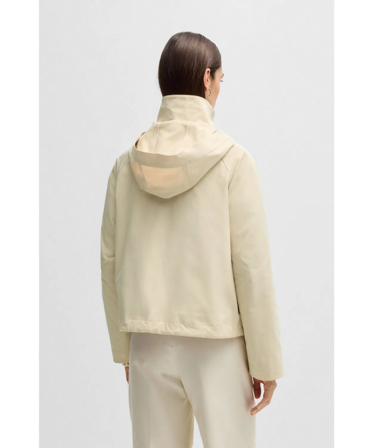 Женский горнолыжный пуховик с капюшоном, водоотталкивающий BOSS, Beige — фото 4