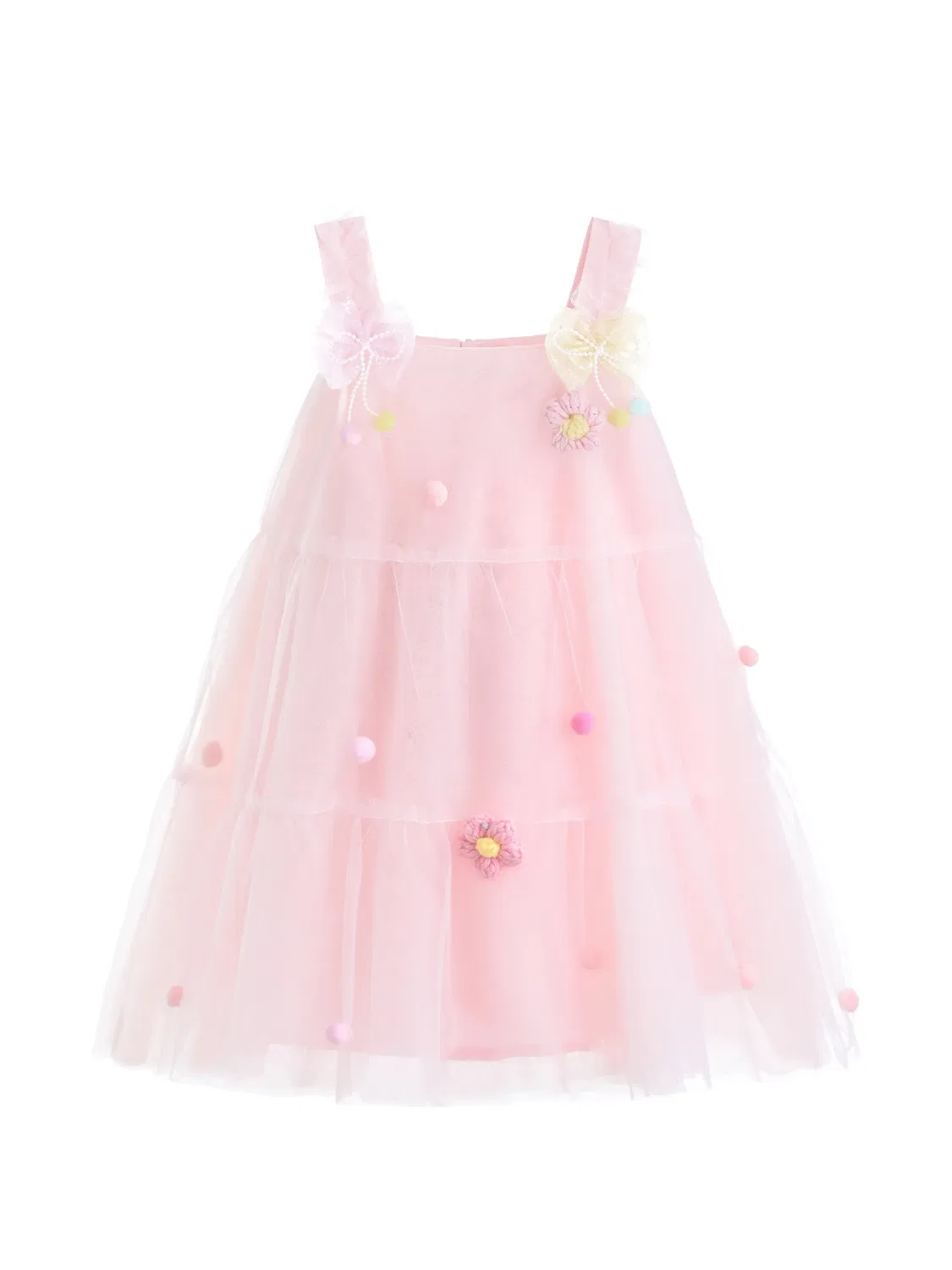 Платье Suvanna из тюля с помпонами Mimi Tutu, розовый