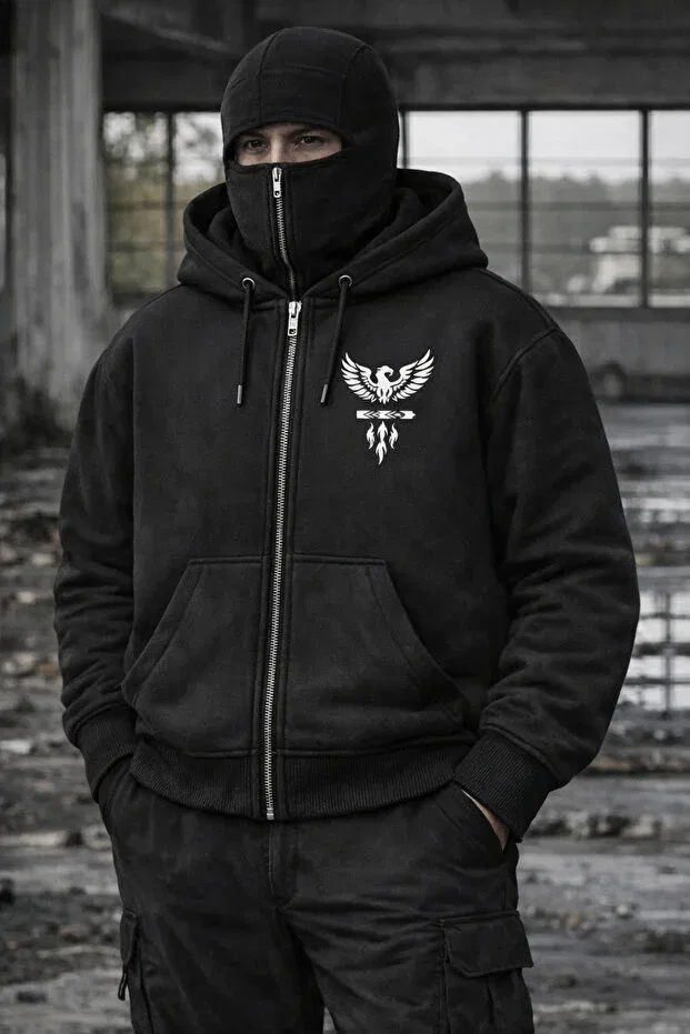 Детское худи для девочек с капюшоном оверсайз Generic Brands, Black