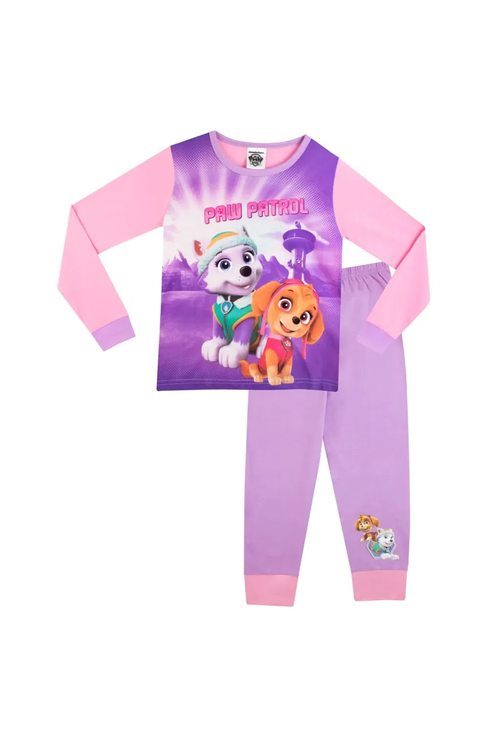 Детская пижама с принтом Everest and Skye Paw Patrol, Purple