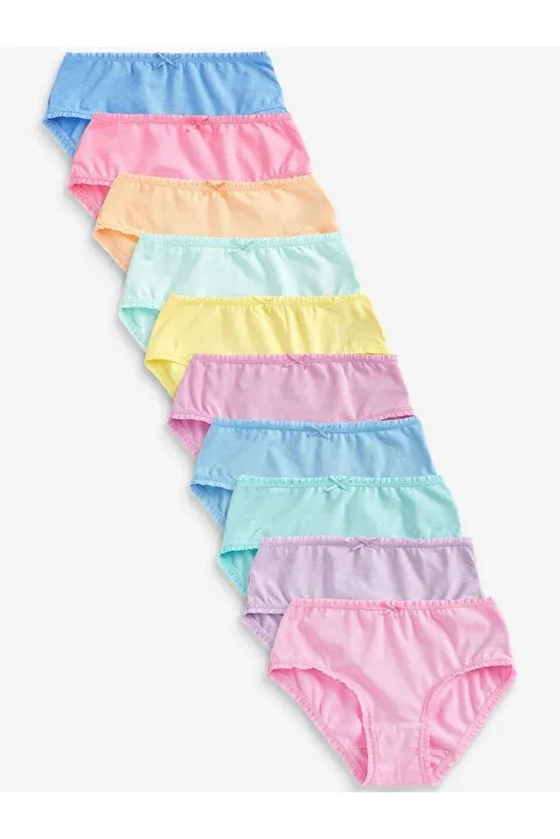 Детский комплект трусов для девочек хлопковый 100% cotton pink lilac purple set of 10 panties Next Baby, Multicolor
