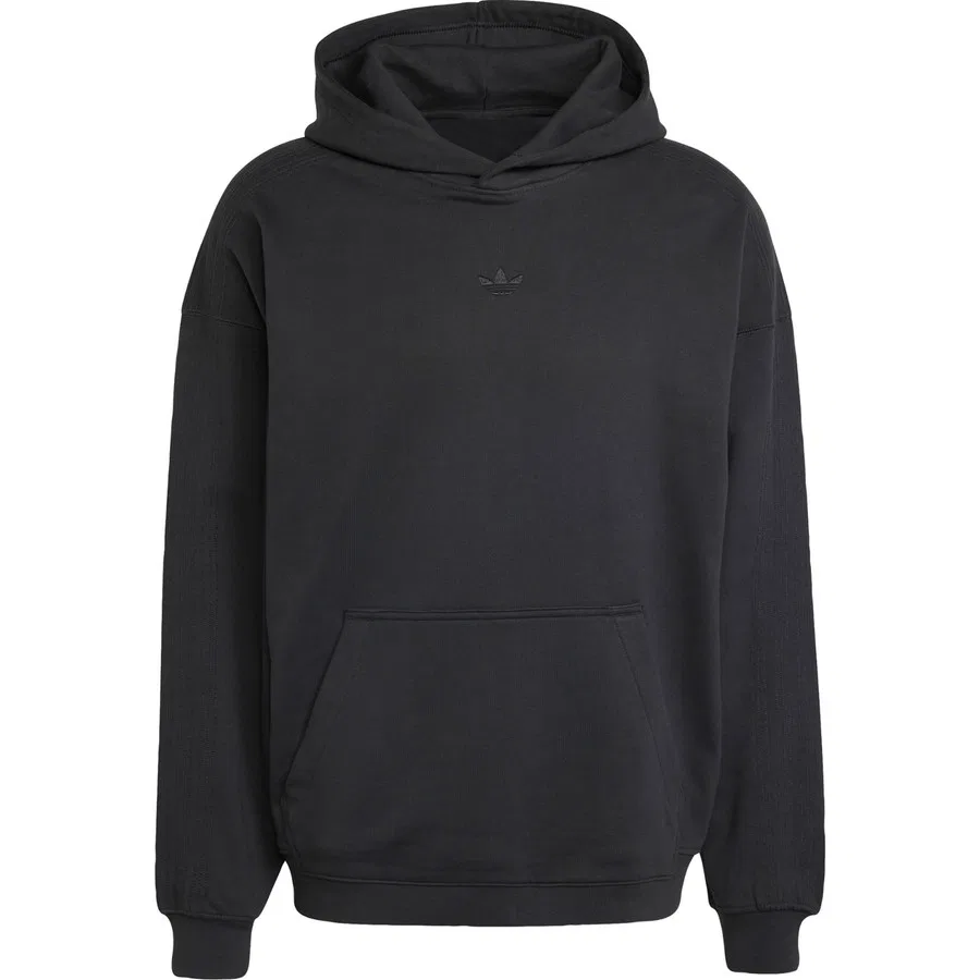 Худи с капюшоном хлопковое Premium Essentials Hoodie adidas, Черный — фото 3
