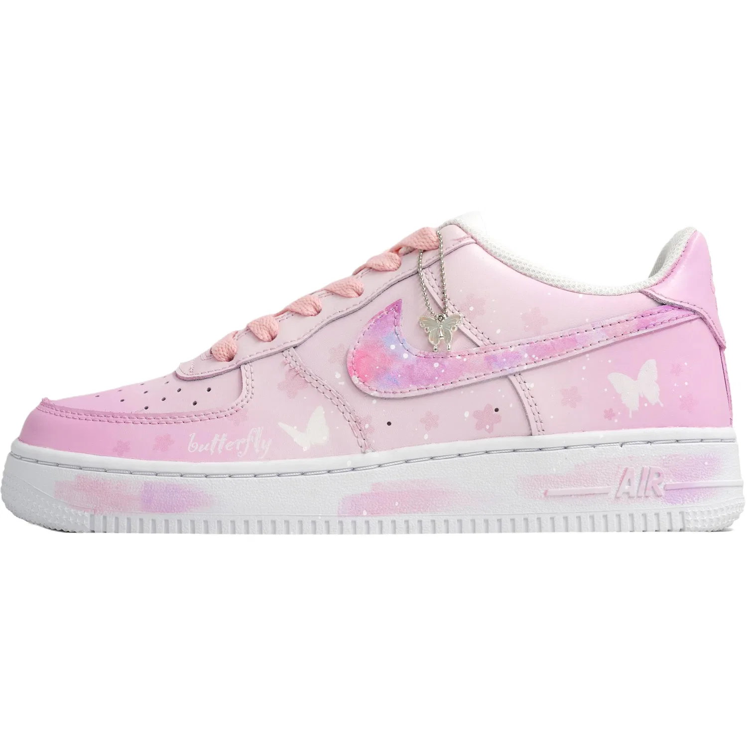 Кроссовки для скейтбординга Air Force 1 Kids, Pink — фото 3