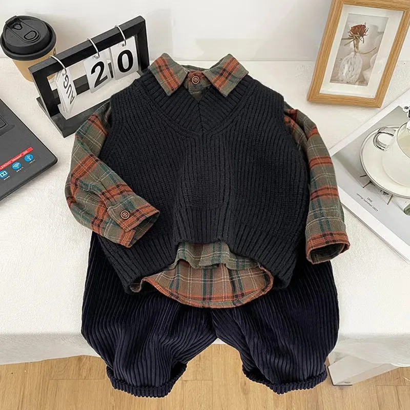 Костюм детский с длинным рукавом комплект 2 предмета Chicpoint, черный