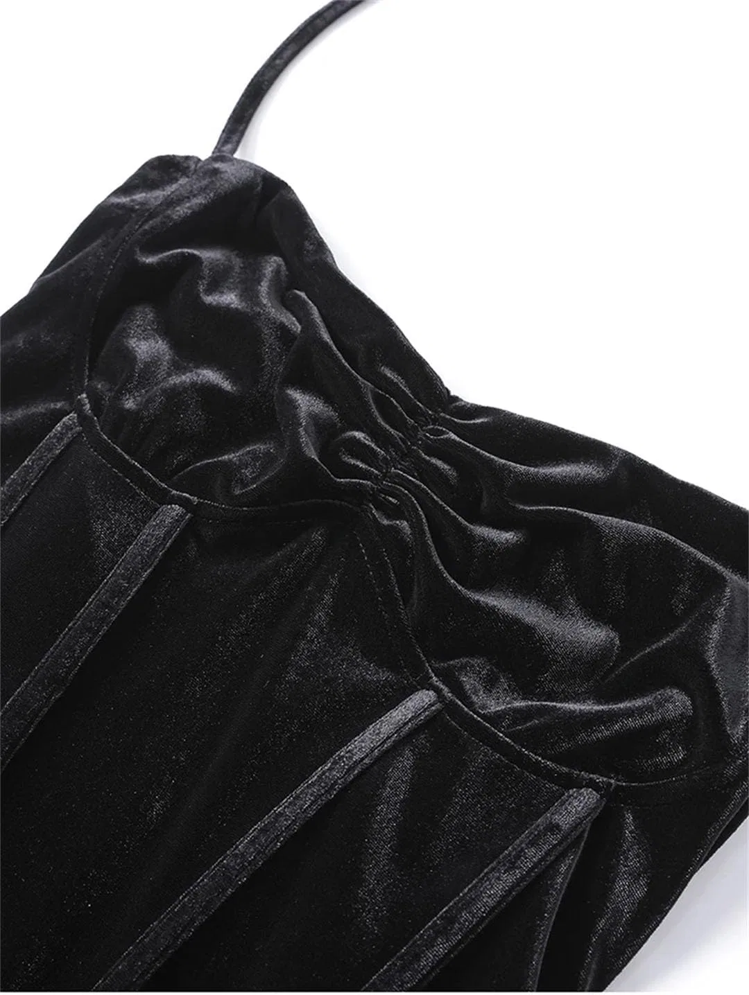 Женское секси мини-платье с контрастной отделкой, Black — фото 4