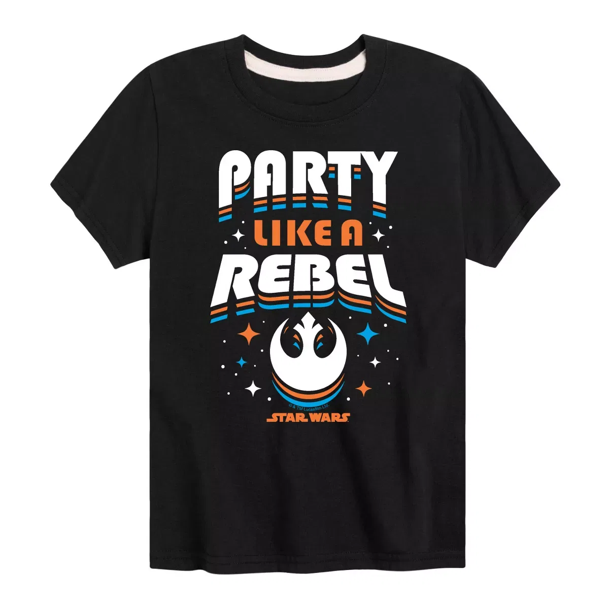 Детская футболка с длинным рукавом Party Like A Rebel Star Wars, Heather Charcoal