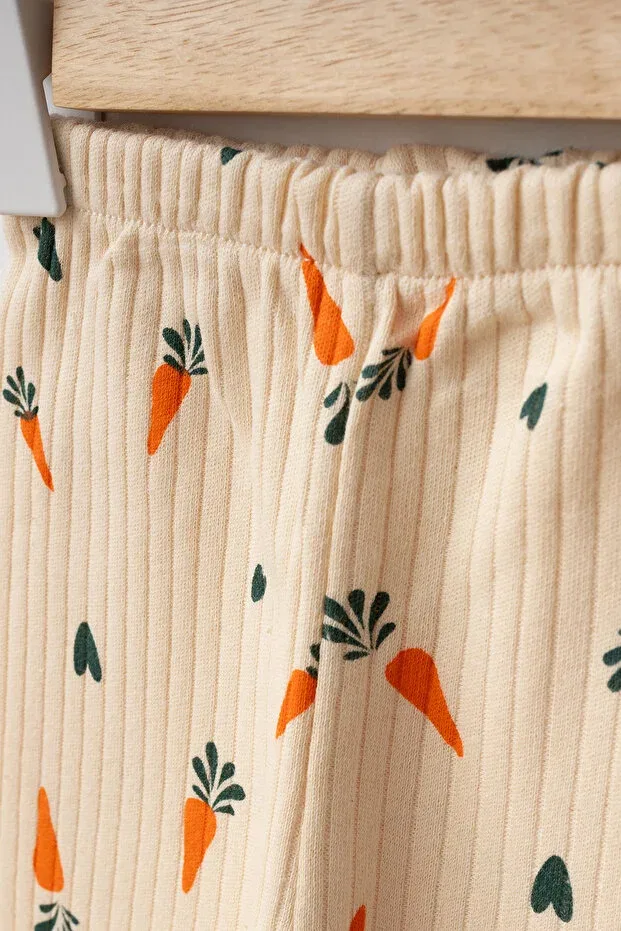 Детский комплект для выписки из роддома хлопковый Carrot Yukobaby Bebeğiniz Için En Doğalı, Beige — фото 4