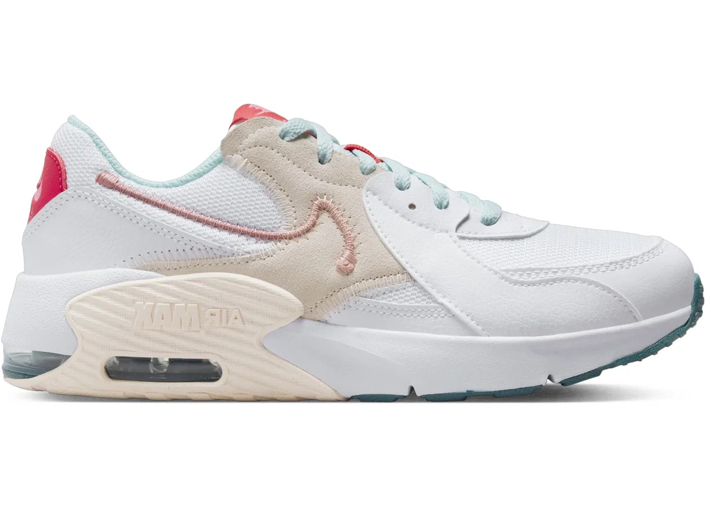Детские кроссовки Lifestyle Nike Air Max Excee, White/Guava Ice/Siren Red/Red Stardust