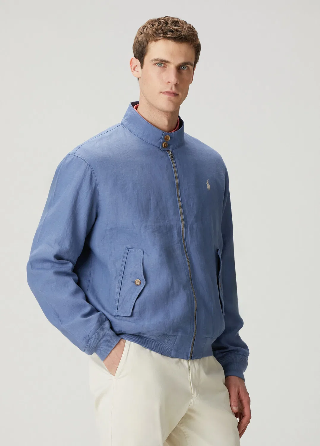 Мужской мятный плащ Polo Ralph Lauren, синий — фото 3