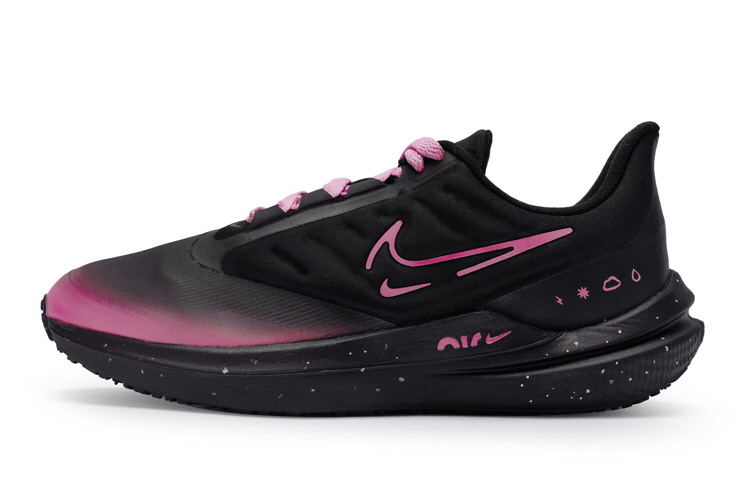 

Кроссовки Zoom Winflo 9 мужские низкие черные/розовые Nike