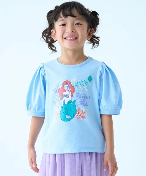 Детская футболка с коротким рукавом и принтом Princess Heroine Light Blue Disney