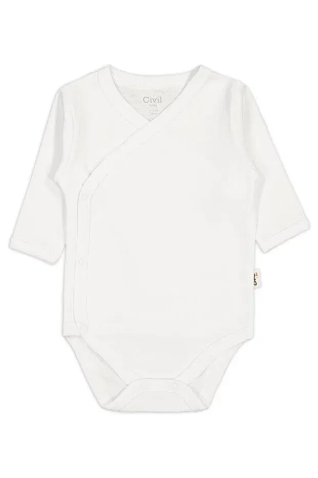 Детское боди с длинным рукавом Civil Baby, Ecru