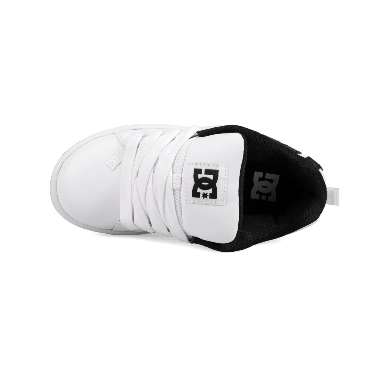 Детские кроссовки с логотипом DC Shoes Court Graffik, White/Black — фото 4