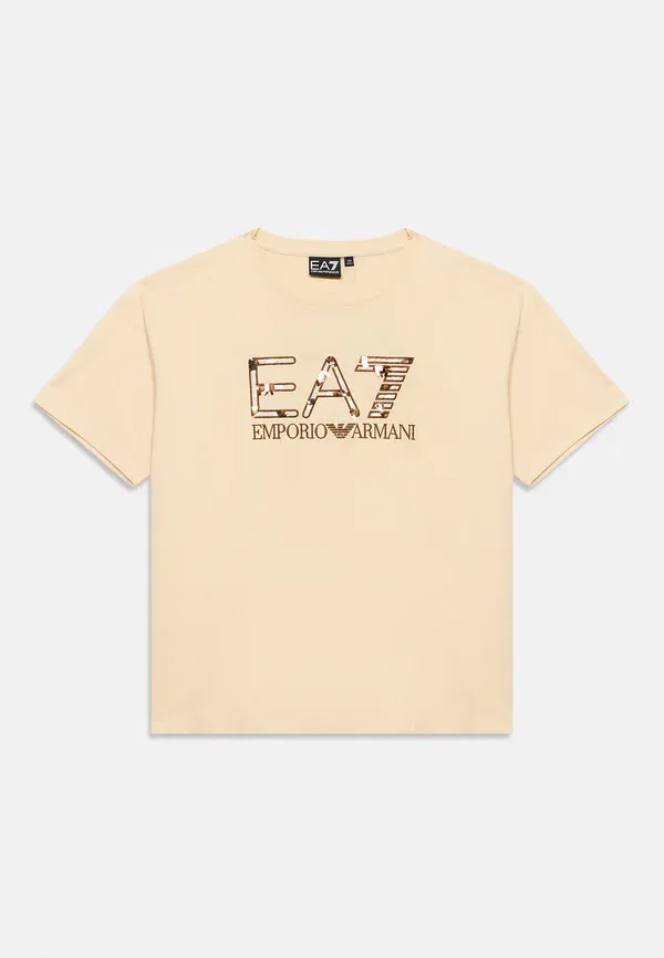 Футболка с принтом Ea7 Emporio Armani, туманный — фото 3