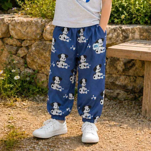 Детские спортивные штаны-джоггеры с принтом пончика Donut Ice Jogger Pants MINIDOU, Navy
