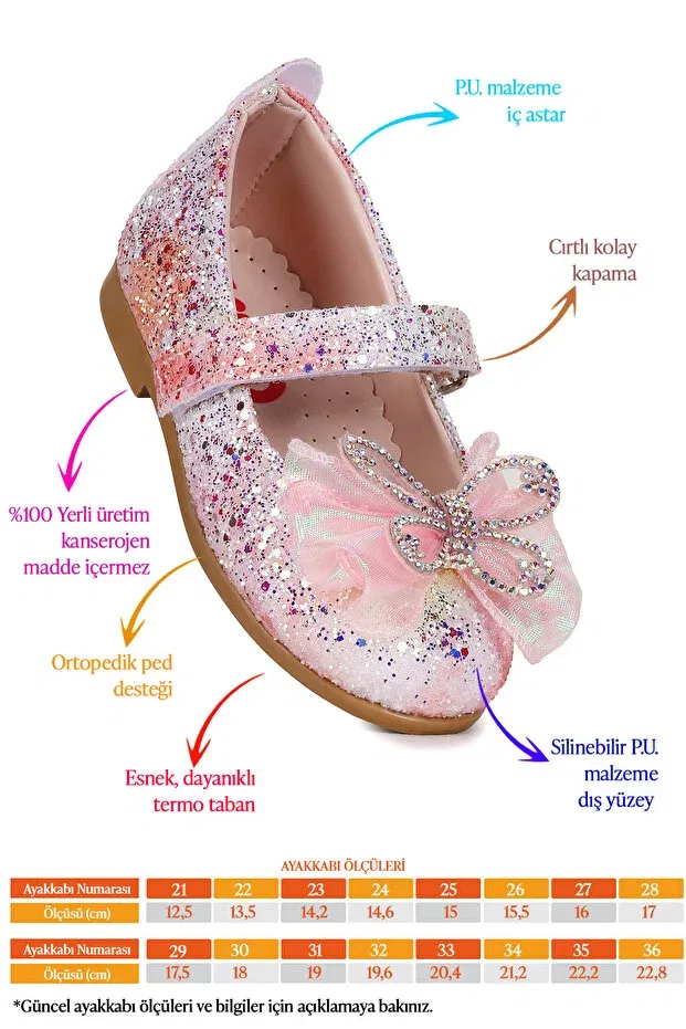 Детские балетки для девочек с принтом Zoe velcro stone bow Kiko Kids, Yellow — фото 2