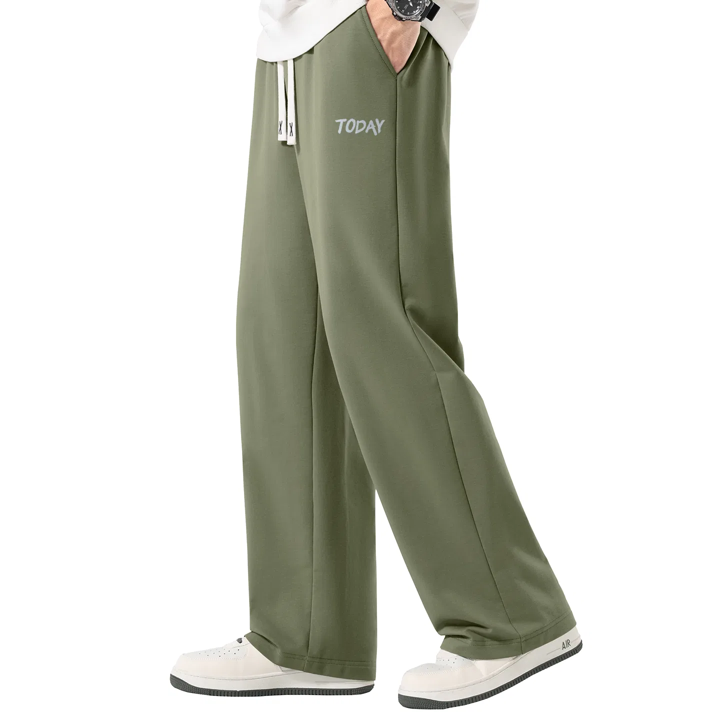 Детские повседневные штаны свободного кроя MINISO, Palm Green