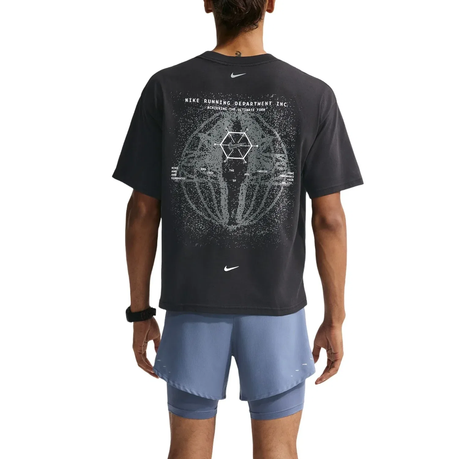 Мужская футболка T-Shirt 'Black Reflective Silver' Nike, Black/Reflective Silver — фото 2