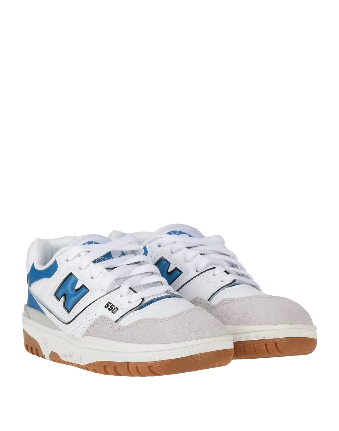 Кроссовки кожаные 550 New Balance, белый — фото 2