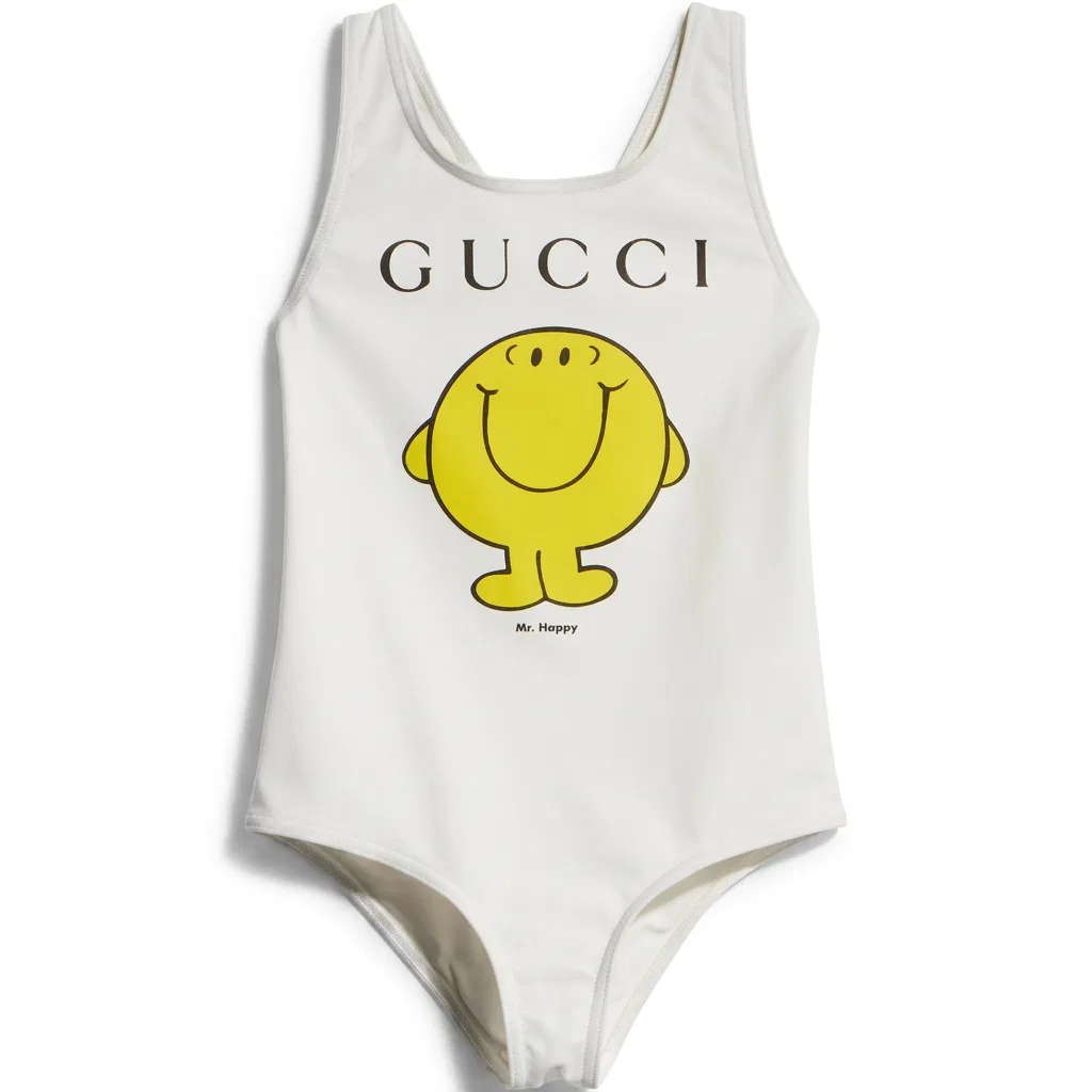 Детский комбинезон с круглым вырезом White GUCCI
