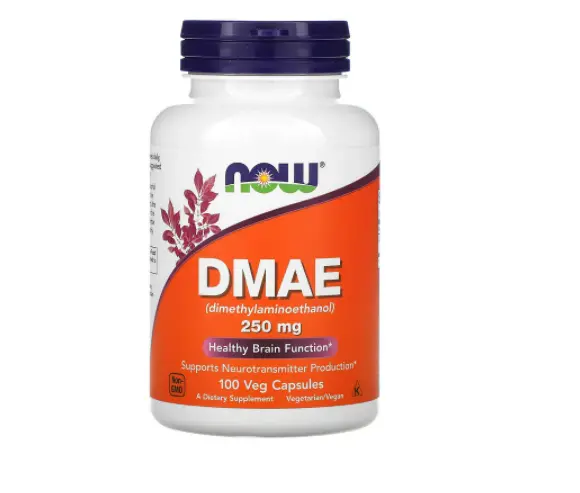 

ДМАЭ NOW Foods 250 мг, 100 растительных капсул