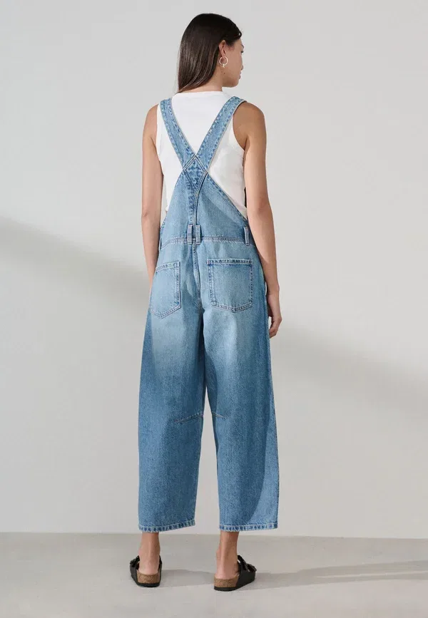 Комбинезон джинсовый Dungarees Next, light blue, светло-голубой — фото 3