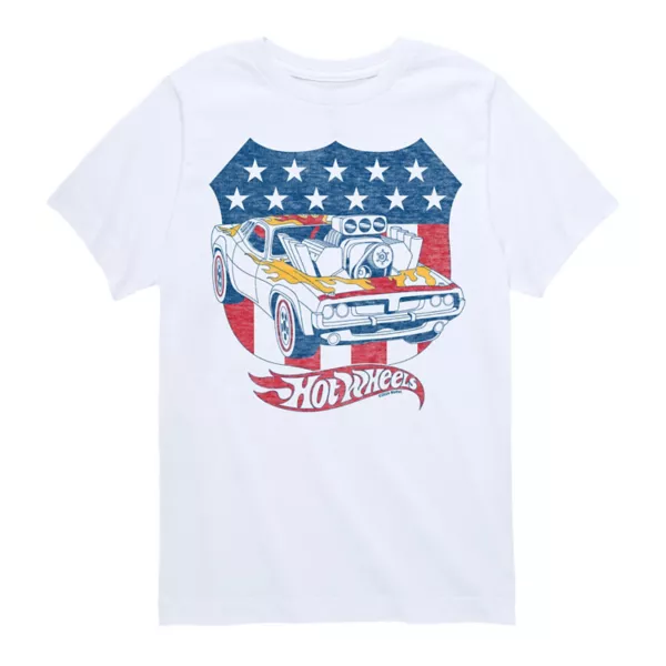 

Футболка с американским гербом для мальчиков 8-20 лет Hot Wheels, белый