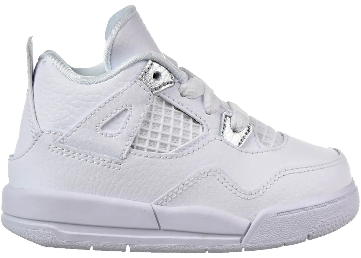 Детские кроссовки Lifestyle Jordan 4 Retro Pure Money (2017) (TD) Jordan, White/Metallic Silver/Pure Platinum
