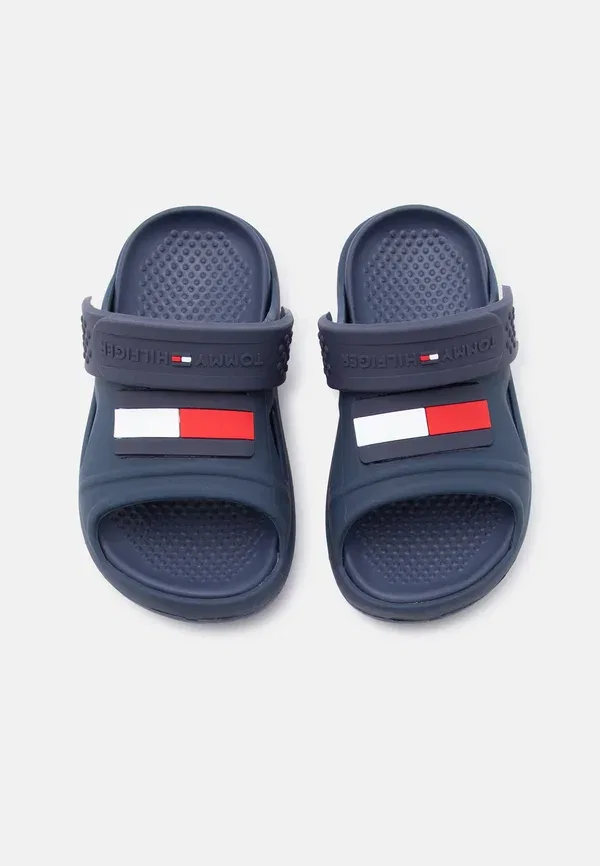 Мюли из синтетики Soleil Tommy Hilfiger, синий