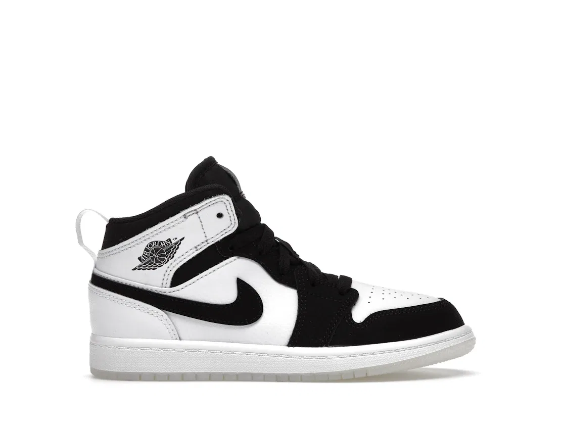 Детские кроссовки с принтом Jordan 1 Mid SE Diamond Jordan, White/Multicolor/Black