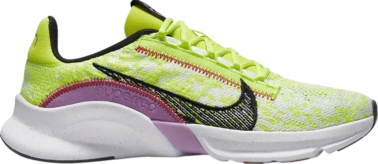 

Кроссовки Nike Wmns SuperRep Go 3 Flyknit Next Nature 'Volt Rush Fuchsia', зеленый