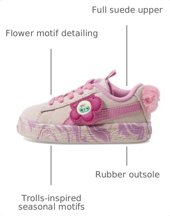 Детские кроссовки для девочек Suede Classic 2 Slip On PUMA, Mauve Mist/Mauved Out — фото 3