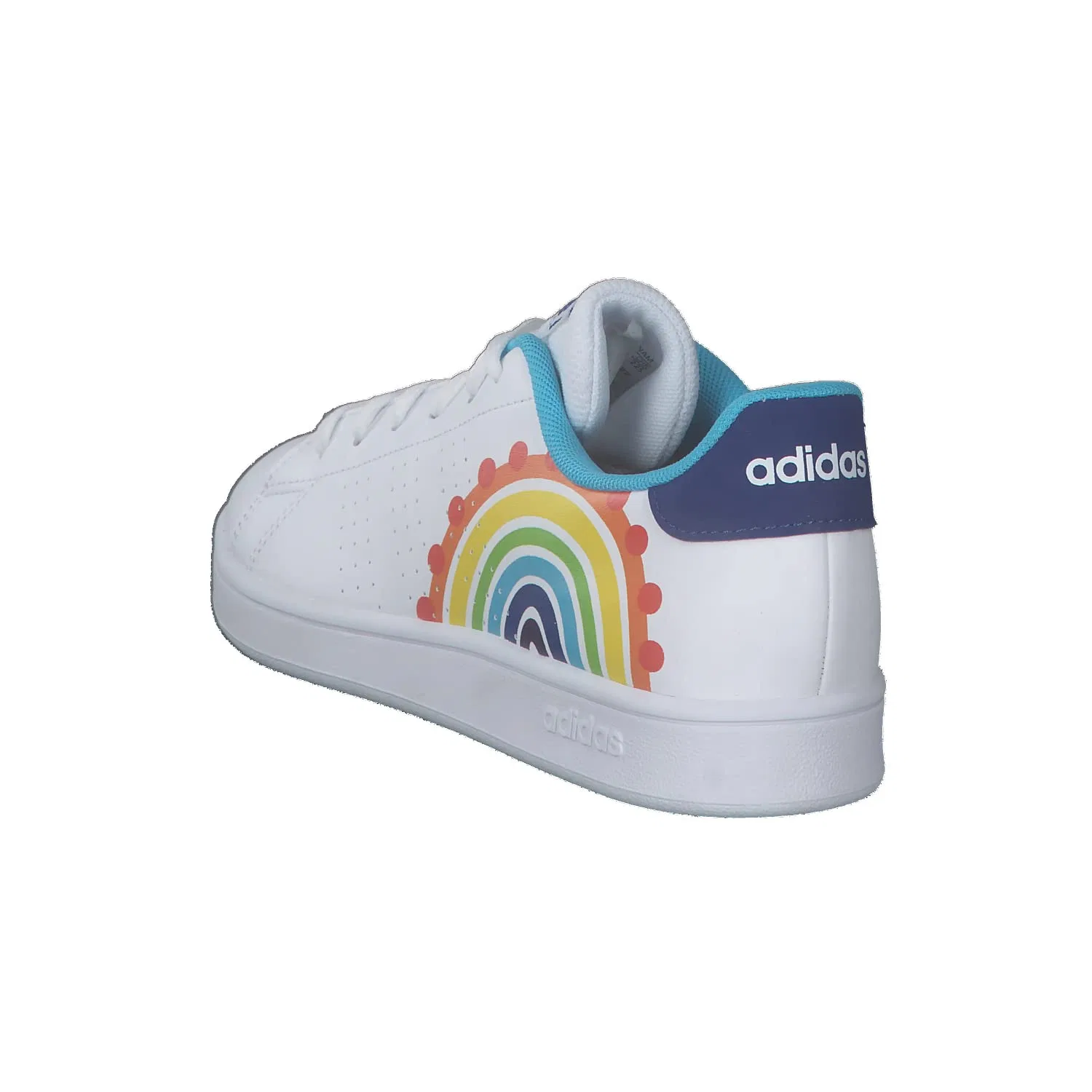 Детские кроссовки с перфорацией Advantage K Adidas, White Cloud Royal Blue Bright Cyan — фото 4