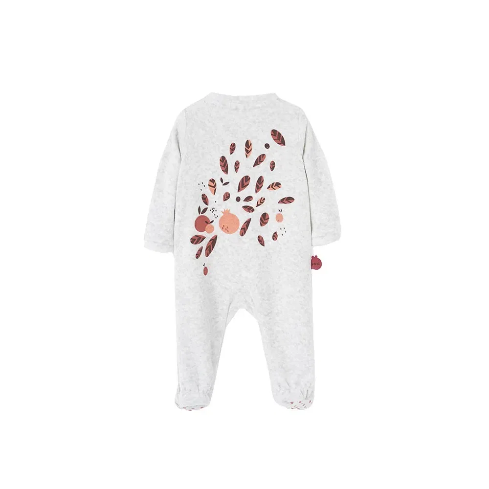 Boboli Velour Long Sleeve детский комбинезон, серый — фото 2