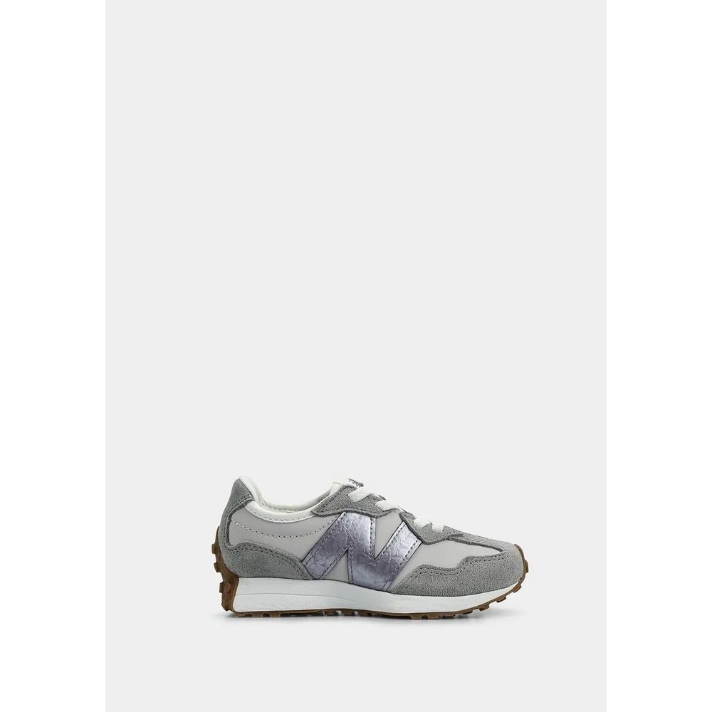 Детские кроссовки New Balance 327 с эластичными шнурками, Suede and Mesh, модель 327
