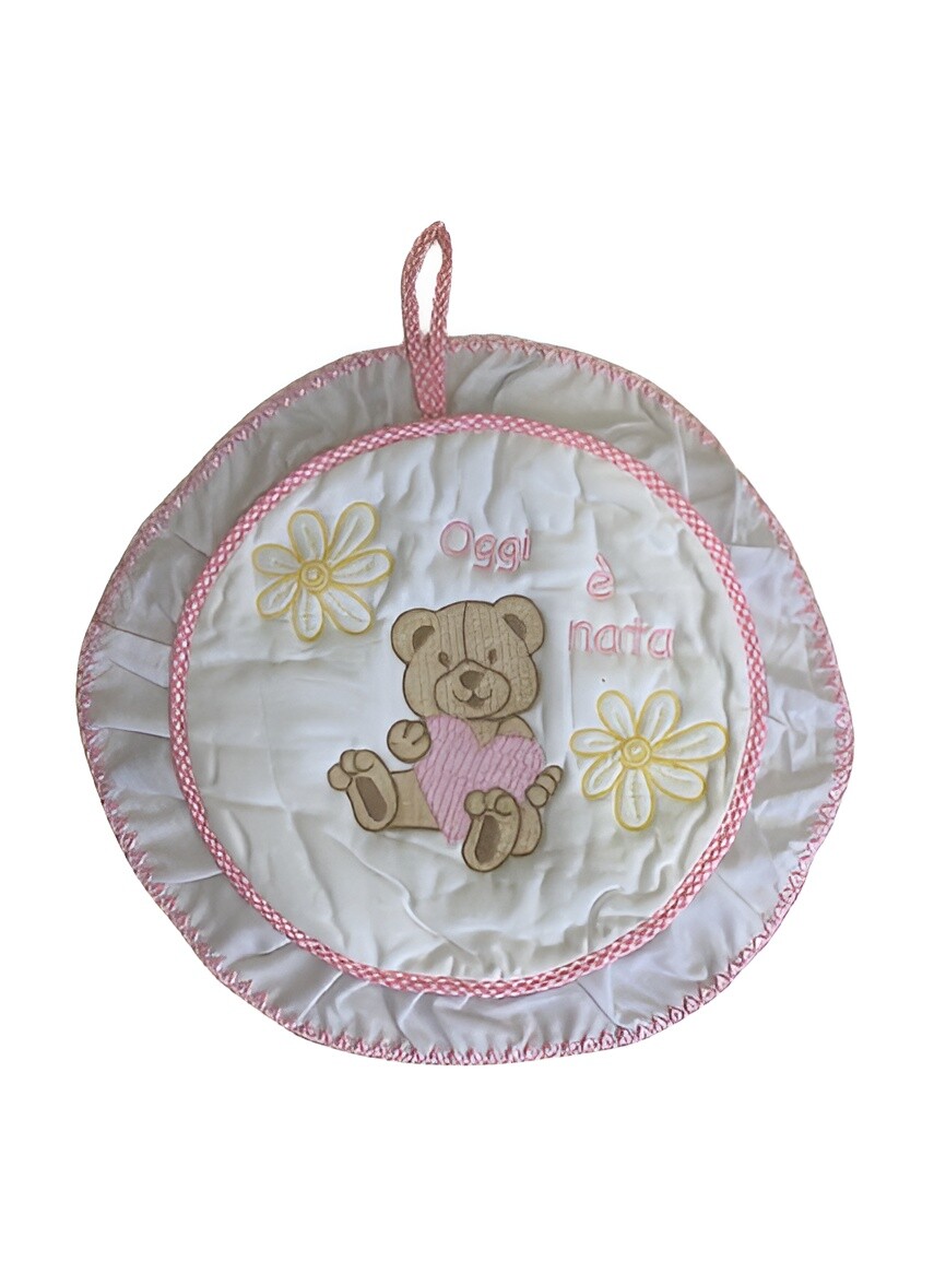 

Декоративная подвеска для новорожденных Almatex Embroidered Cotton, розовый