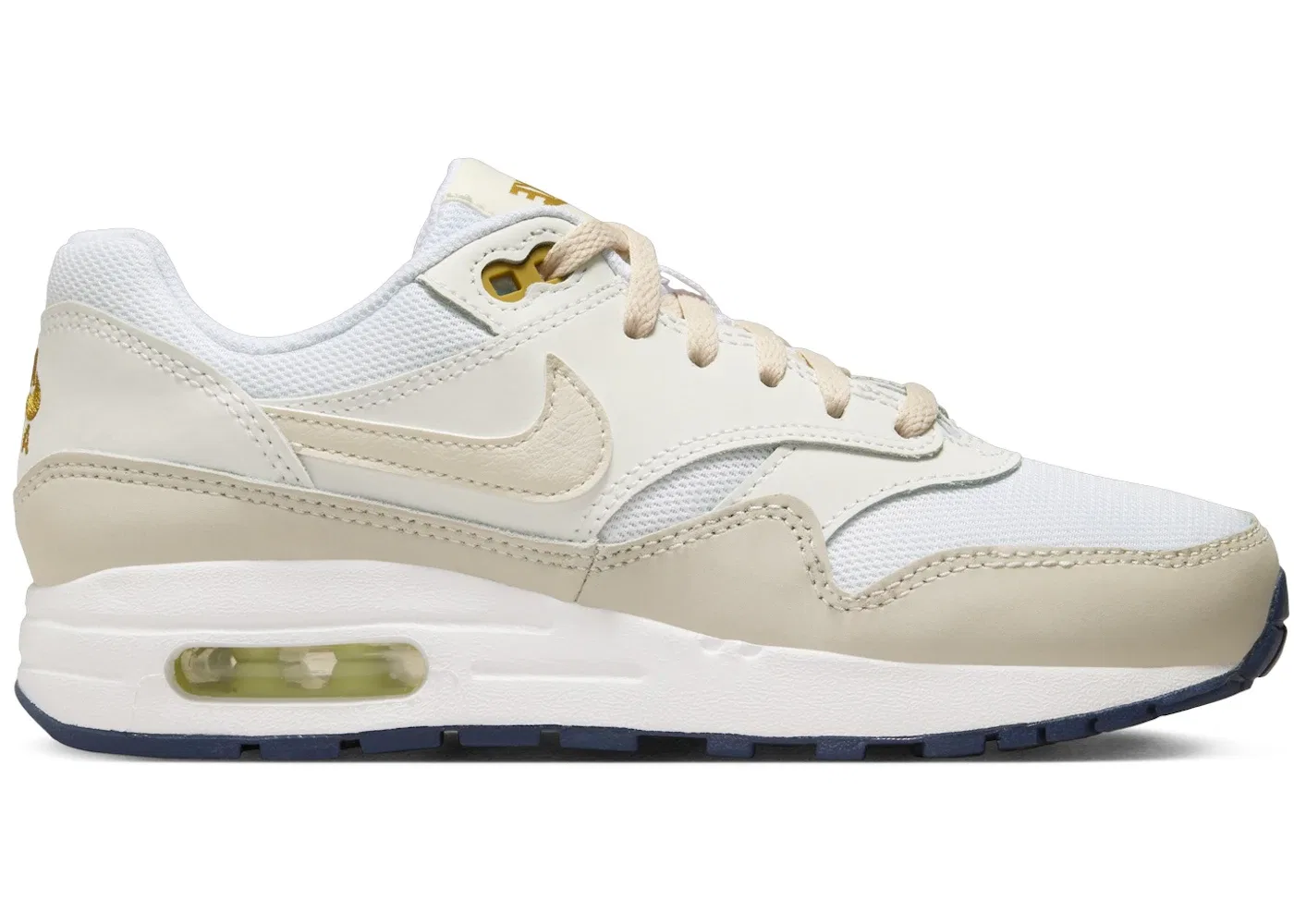 Детские кроссовки Lifestyle Nike Air Max 1, White/Bronzine/Barely Volt/Light Orewood Brown
