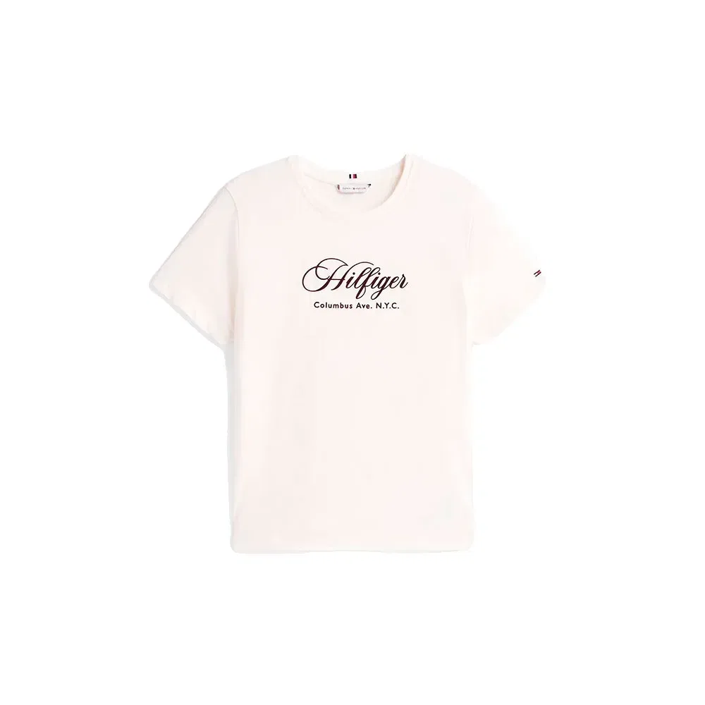 Футболка с коротким рукавом Tommy Hilfiger Script Regular Fit, белый — фото 3