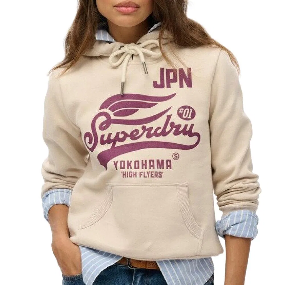 Женское худи с капюшоном High Flyers Superdry, Beige