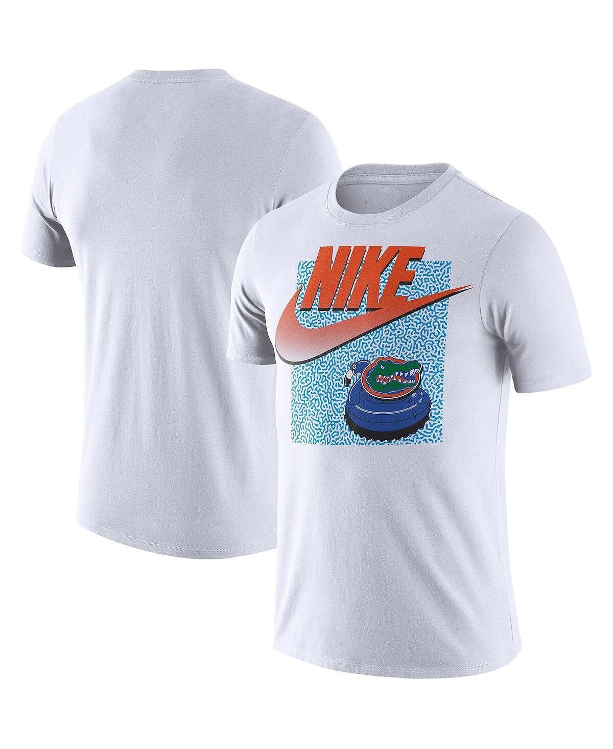 

Мужская белая футболка florida gators swoosh spring break Nike, белый