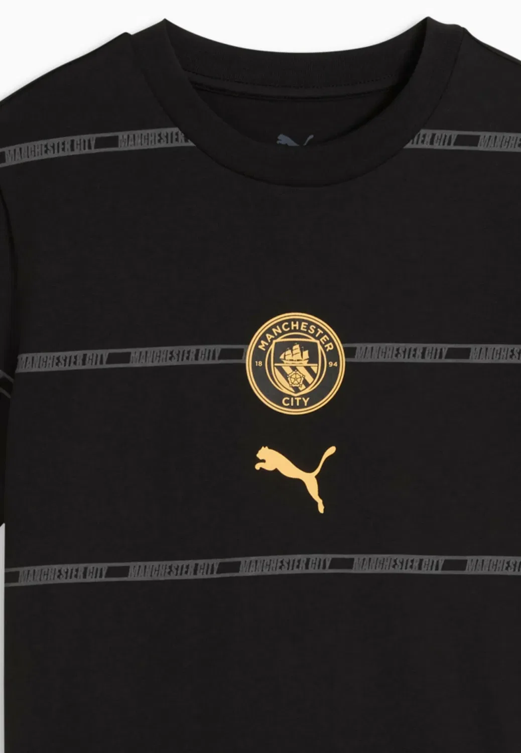 Футболка Manchester City ftblculture bedrucktes - клубная одежда Puma, Black-Flaxen — фото 3