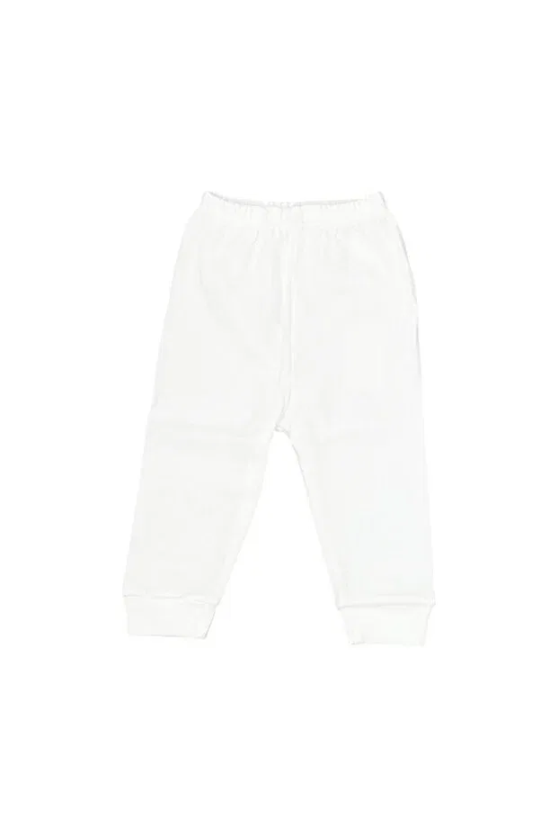 Детские брюки для девочек хлопковые Cuffed Baby Trousers Sebi Bebe, White