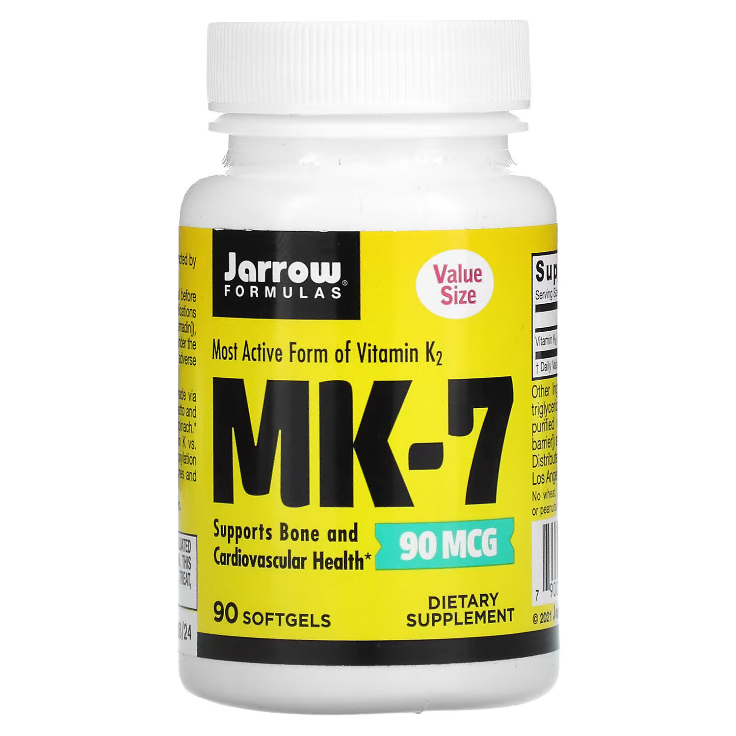 

Jarrow Formulas, МК-7, 90 мкг, 90 мягких таблеток