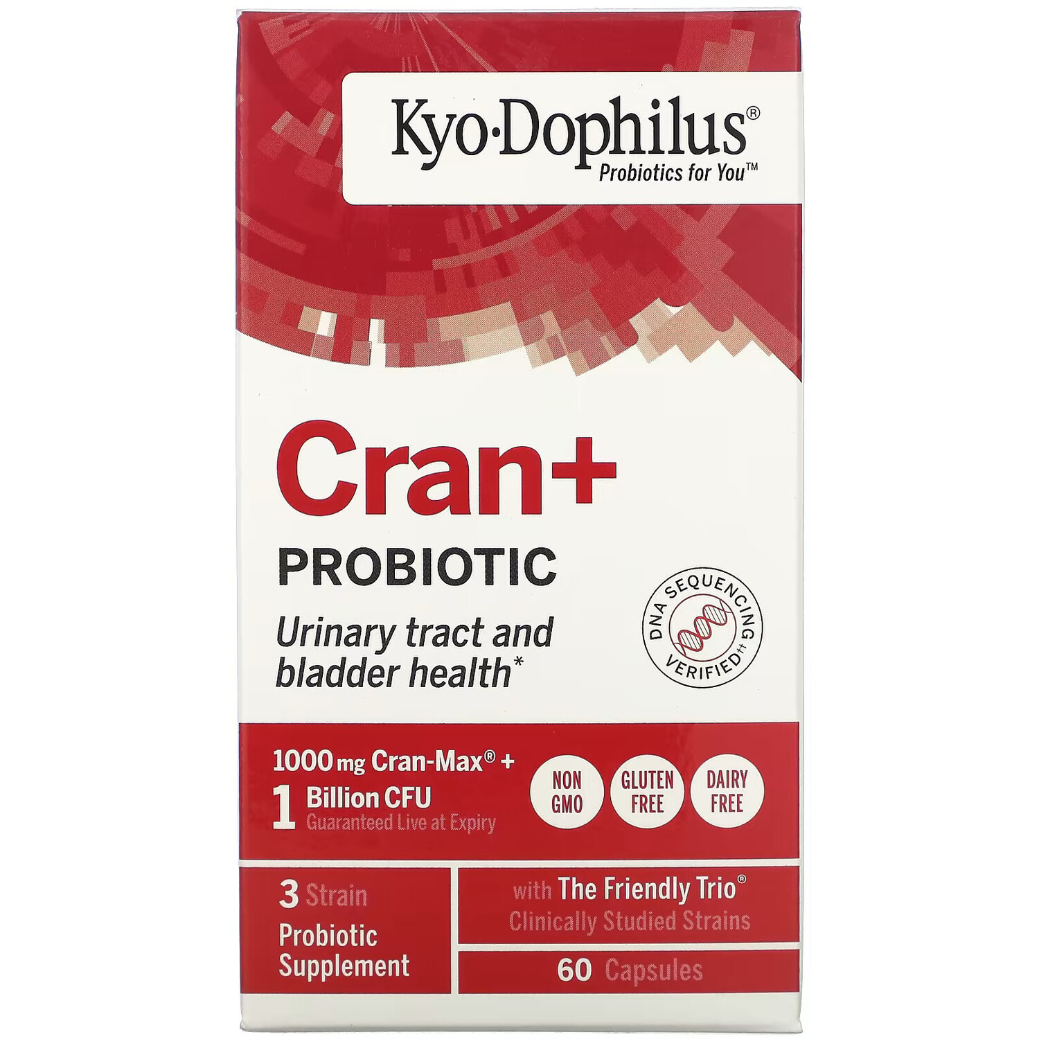

Kyolic, Kyo-Dophilus, журавль + пробиотик, 60 капсул