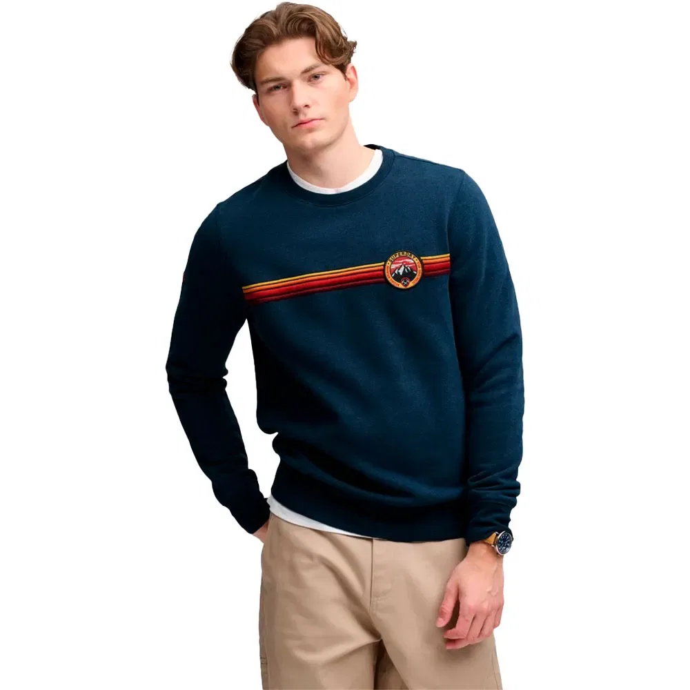 Мужской свитшот расслабленного кроя Outdoor Stripe Logo Relaxed Superdry, Blue