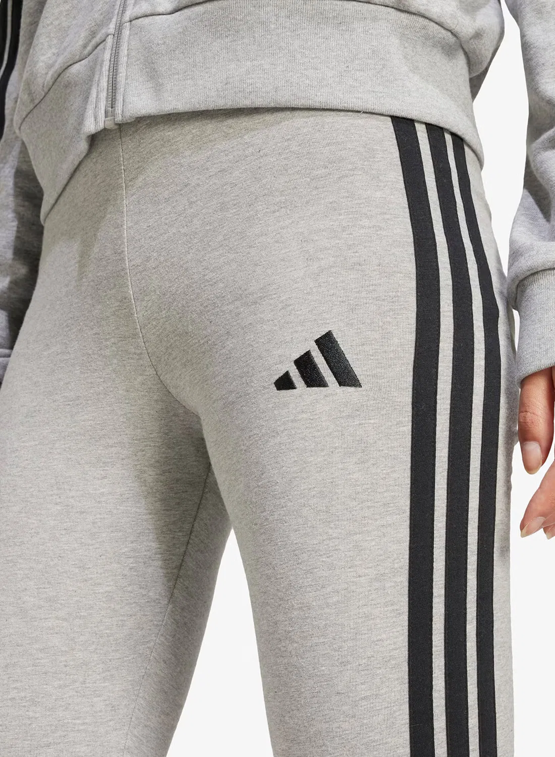 Леггинсы с логотипом 3-Stripes Adidas, серый — фото 4